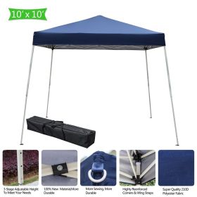 10'' x10'' Outdoor Slant Leg EZ Pop Up Canopy Wedding Party Tent Folding Gazebo