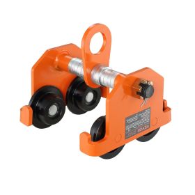 VEVOR Manual Trolley, 2200 lbs/1 Ton Load Capacity, Push Beam Trolley with Dual Wheels, Adjustable for I-Beam Flange Width 2.5" to 8"